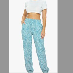 Women's Boho Teal Jogger Pants NEW!